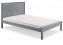 4ft6 Double Torre Grey painted wood bed frame, low foot end 3
